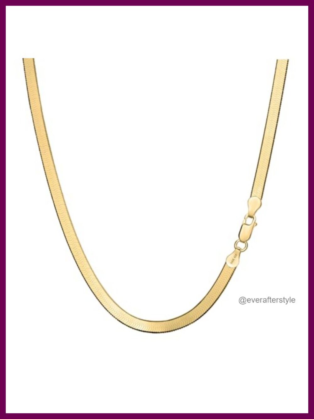 14K Gold Filled Herringbone Chain Necklace Layering Snake Chain Lobster Clasp